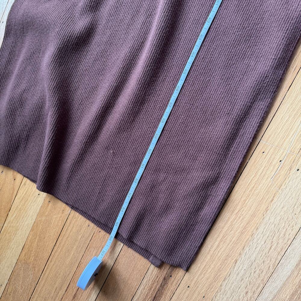 Anthropologie Daily Practice Brown Sleeveless V-Neck Ribbed Knit Maxi Dress Sz S - Picture 11 of 15